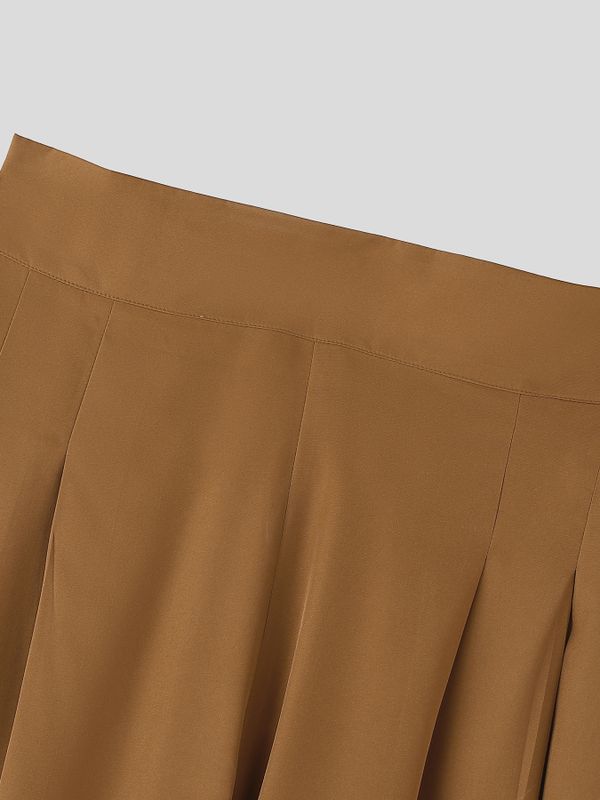 Men's Contrast Color High Waist Wide Leg Pant SKUL54383