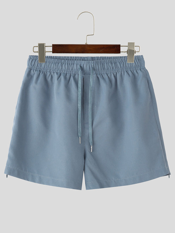 Men's Solid Color Split Casual Short SKUL28269