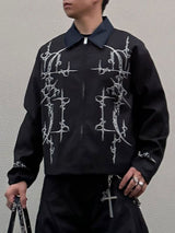 Men's Casual Printed Long Sleeve Jacket SKUL40153