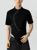 Mens Chinese Style Chain Design Irregular Shirt SKUK13663