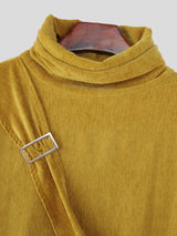 Men's Texture High Neck Long Sleeve Knit T-Shirt SKUL30446