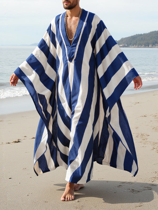 Loose Outer Robe Men's Striped Loose Oversized Robe SKUL24712 – INCERUNMEN