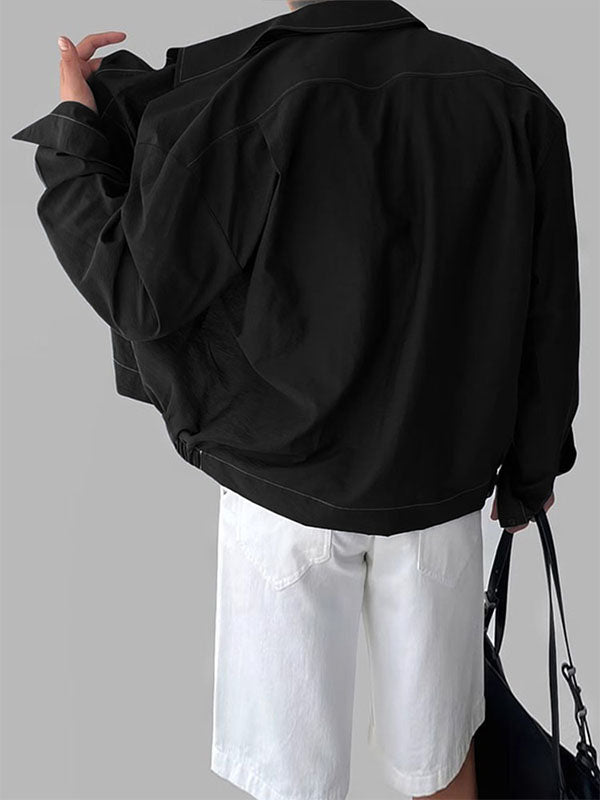 Men's Solid Color Casual Long Sleeve Shirt SKUL31994