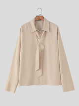 Men's 3D Floral Patchwork Striped Long Sleeve Shirt SKUL48616