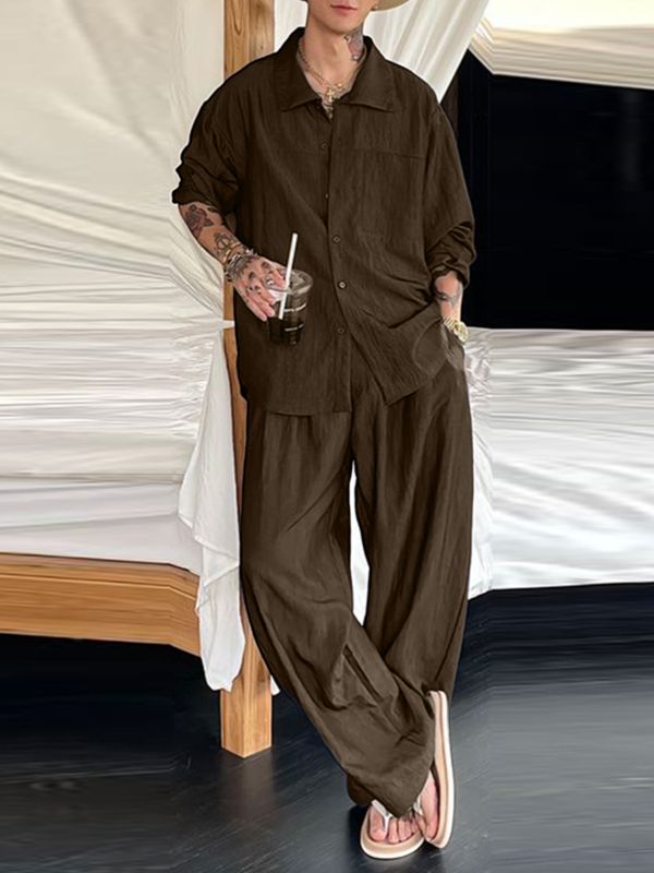 Men's Minimalist Casual Two Pieces Outfit SKUL30680