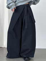 Men's Deconstructed Drawstring Wide Leg Casual Pant SKUL37212