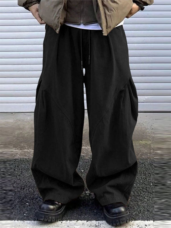 Men's Solid Pleated Wide Leg Pant SKUL30463