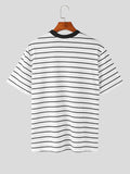 Mens Striped Crew Neck Short Sleeve T-Shirt SKUK52967