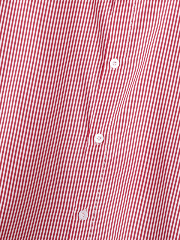 Men's Striped Lapel Cropped Long Sleeve Shirt SKUL31660