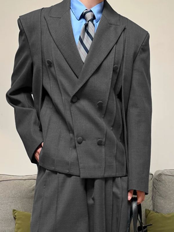 Men's Solid Casual Long Sleeve Blazer SKUL29789