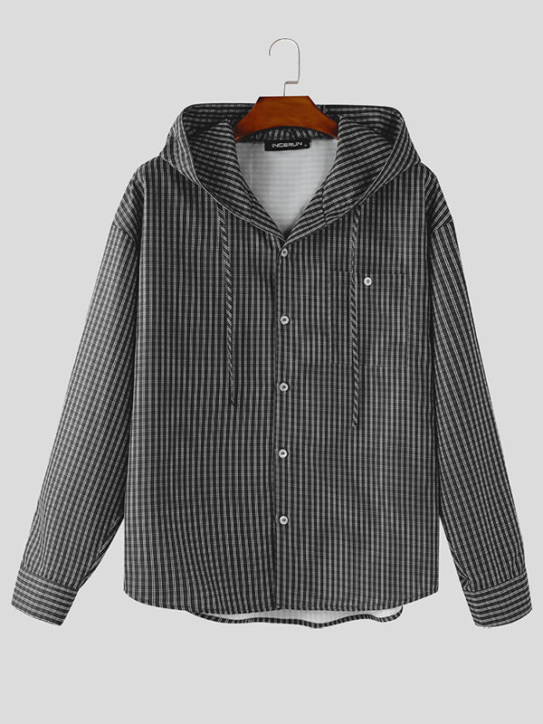 Men's Striped Casual Long Sleeve Shirt SKUL27350