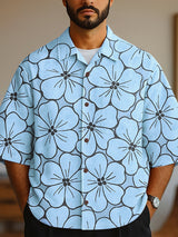 Men's Floral Print Short Sleeve Shirt SKUL20223