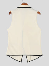 Men's Bold Stripe Colorblock Casual Waistcoat SKUL22775