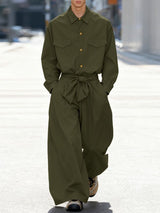 Men's Solid Color Casual Two Pieces Outfit SKUL40191