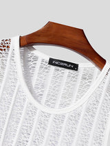 Mens 3D Floral Sheer Mesh Tank SKUL15615