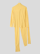 Men's Shawl Patchwork High Neck Long Sleeve Sweater SKUL29745