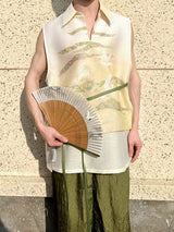 Men's Tie-Dye Print Tie Casual Tank SKUL20242