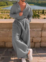 Men's Striped Casual Loose Two Pieces Outfit SKUL26069