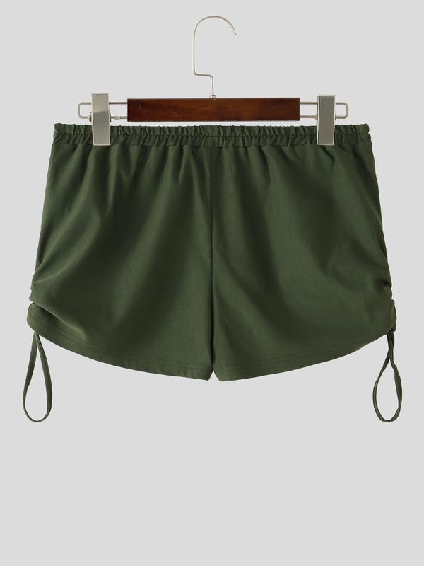 Men's Beach Party Utility Ruched Side Drawstring Micro Cargo Short SKUL78968