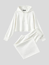 Men's Early Autumn Minimalist Crinkled Crop Two Pieces Outfit SKUL79626