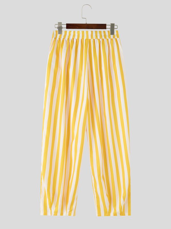 Men's Vintage Y2K Bold Striped Baggy Wide-Leg Balloon Pant SKUL68405