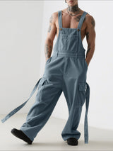 Men's Corduroy Ribbon Casual Jumpsuit SKUL30299