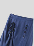 Mens Drawstring Design Solid Casual Skirt SKUK33419