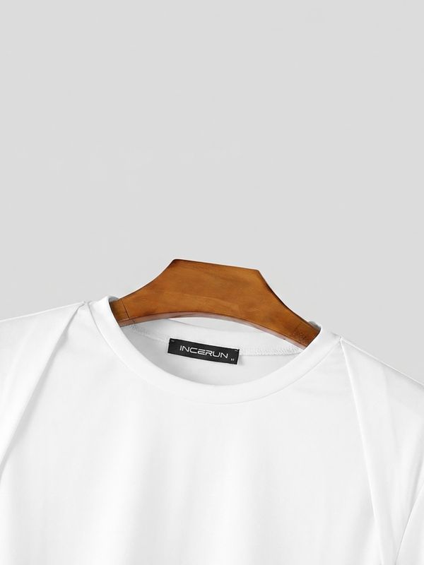 Men's Romantic Avant-Garde Split-Cape T-shirt SKUL80465