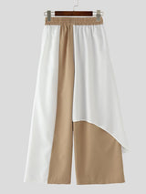 Men's Ruffle Hem Contrast Color Casual Pant SKUL53016