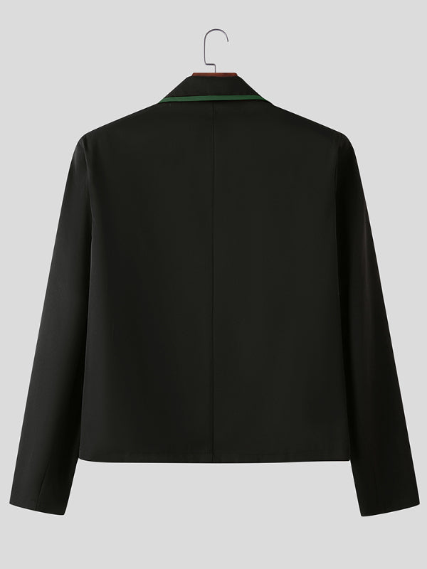 Men's Contrast Edge Casual Long Sleeve Jacket SKUL26089