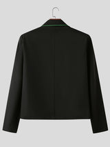 Men's Contrast Edge Casual Long Sleeve Jacket SKUL26089