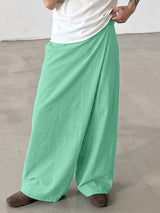 Men's Vintage Casual Asymmetric Cross Wrap Baggy Wide Leg Pant SKUL69118