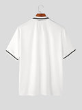 Mens Contrast Trim Knit Short Sleeve Shirt SKUK03235