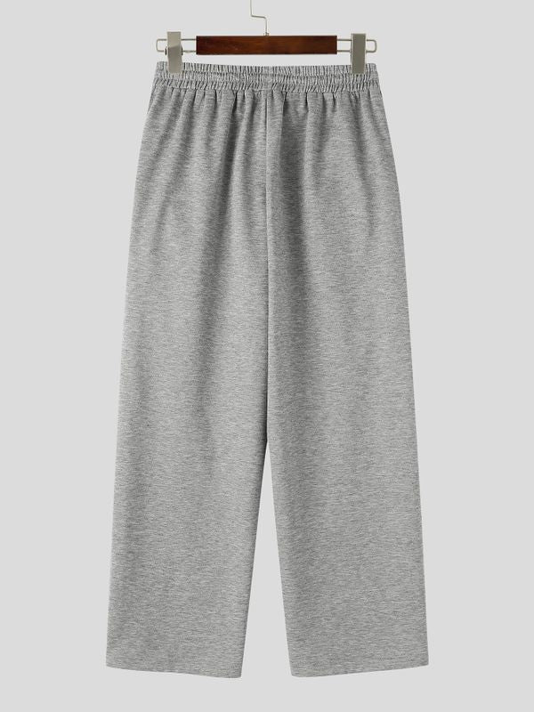 Men's High Street Urban Casual Sailor Button Drawstring Wide Leg Pant SKUL81727