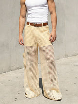 Men's Hollow Mesh Loose Casual Pant SKUL54676