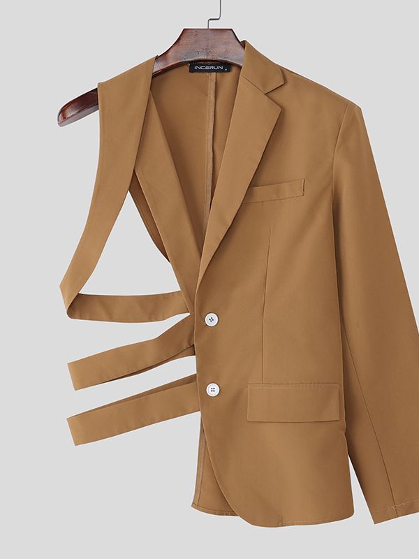 Men's Deconstructed One Shoulder Casual Blazer SKUL37695