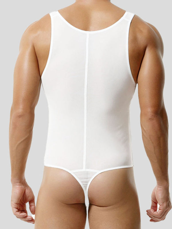 Men's Sheer Mesh Bodysuit SKUL18995