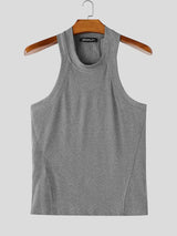 Men's Minimalist Ribbed Slim Fit Racerback Tank SKUL74444