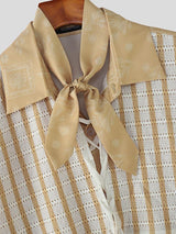 Men's Striped Lace Print Half Sleeve Shirt SKUL40707