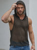 Men's Hollow Mesh Hooded Tank SKUL40274