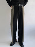 Mens Two Tone Patchwork Straight Pants SKUJ94183