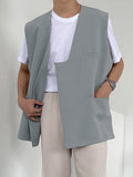 Mens Solid Side Split Button Design Waistcoat SKUK04378