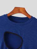 Mens Contrast Cutout Long Sleeve T-shirt SKUJ89320