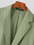 Mens Solid Lapel Long Sleeve Blazer SKUJ48459