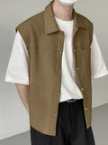 Gilet en tricot gaufré pour homme avec poche SKUJ36141