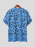 Mens Leopard Print Short Sleeve Crew Neck T-shirt SKUK00148