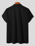 Herren-Freizeithemd mit Stehkragen im Basic-Design SKUJ40265