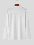 Mens Solid Half Collar Long Sleeve Sweater SKUJ89228