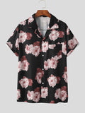 Herrenhemd mit Blumenmuster und Reverskragen und Tasche SKUJ39777
