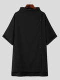Mens Side Placket Casual Half Sleeves Shirts SKUH77553